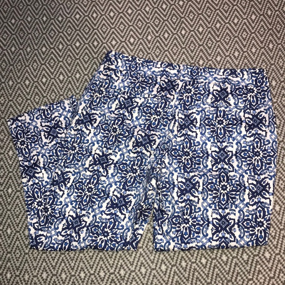 Milly For Design Nation Kaleidoscope Blue Capri Crop Pant Trouser Relaxed Fit - Picture 6 of 8